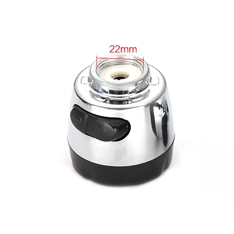 22 Mm Rvs Splash Kraan Nozzle Beluchter Waskolf Sproeier Waterbesparende Kraan Filter Twee Modi Kraan Extender: Black