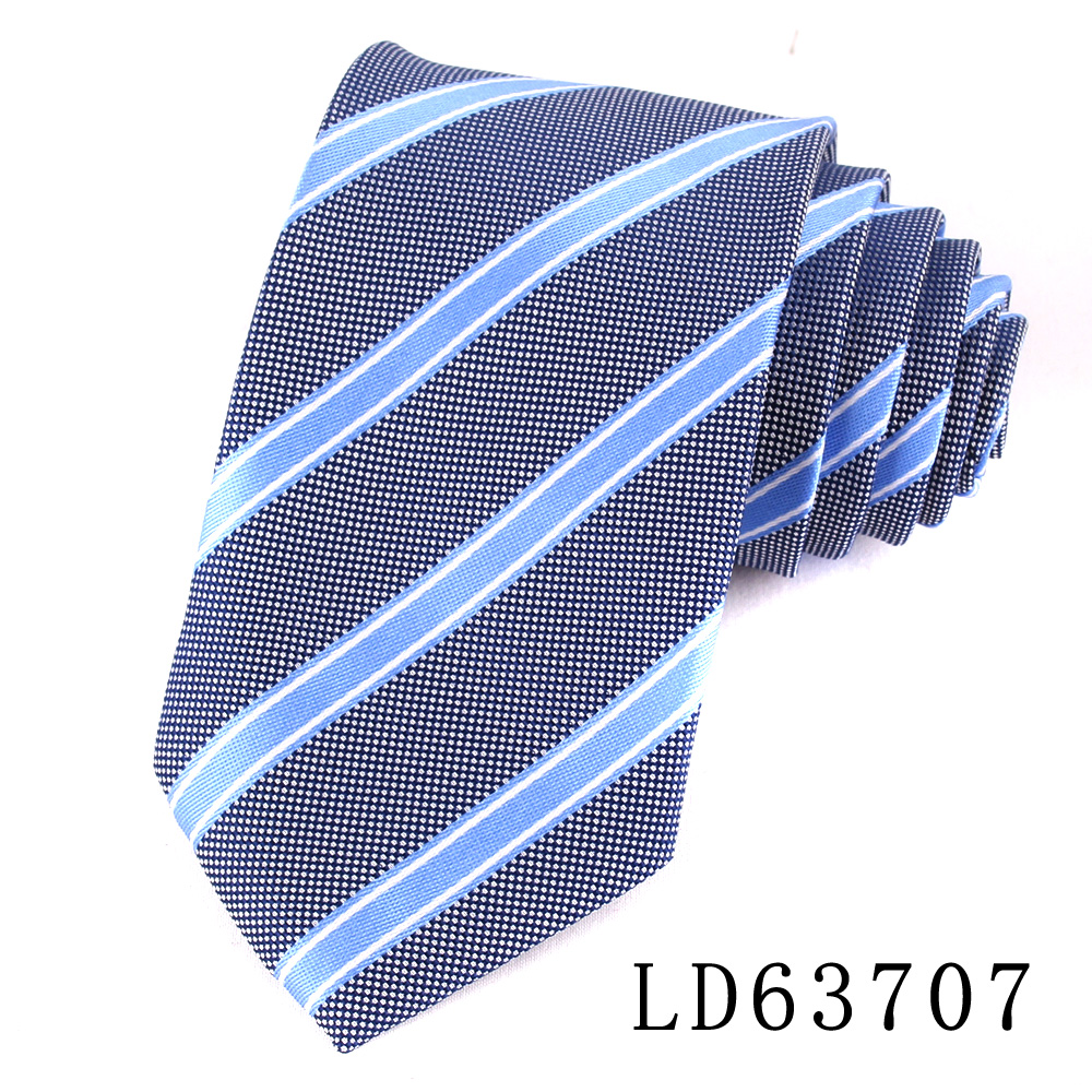 Cravates Jacquard à Carreaux pour Homme et Femme, en Polyester, Rayé, pour Mariage, Business, pour Adulte, Slim,: Bleu