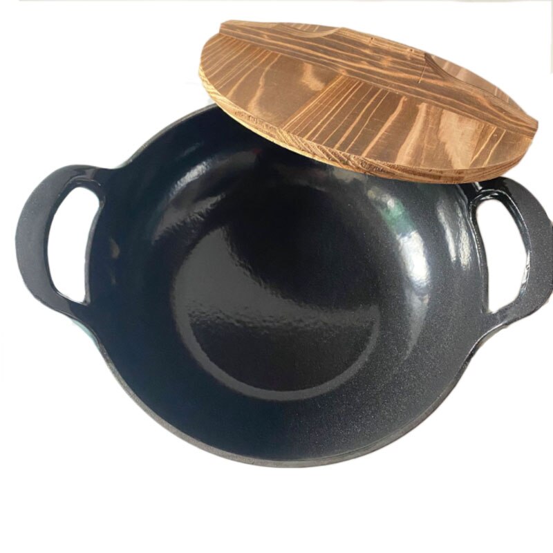 26cm Cast Iron Blue Enamel Soup Pot Saucepan