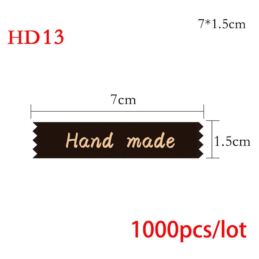 Handmade Thank You Stickers Scrapbooking for Package Adhesive Thank You Sticker Seal Labels Stationery: HD13 1000pcs