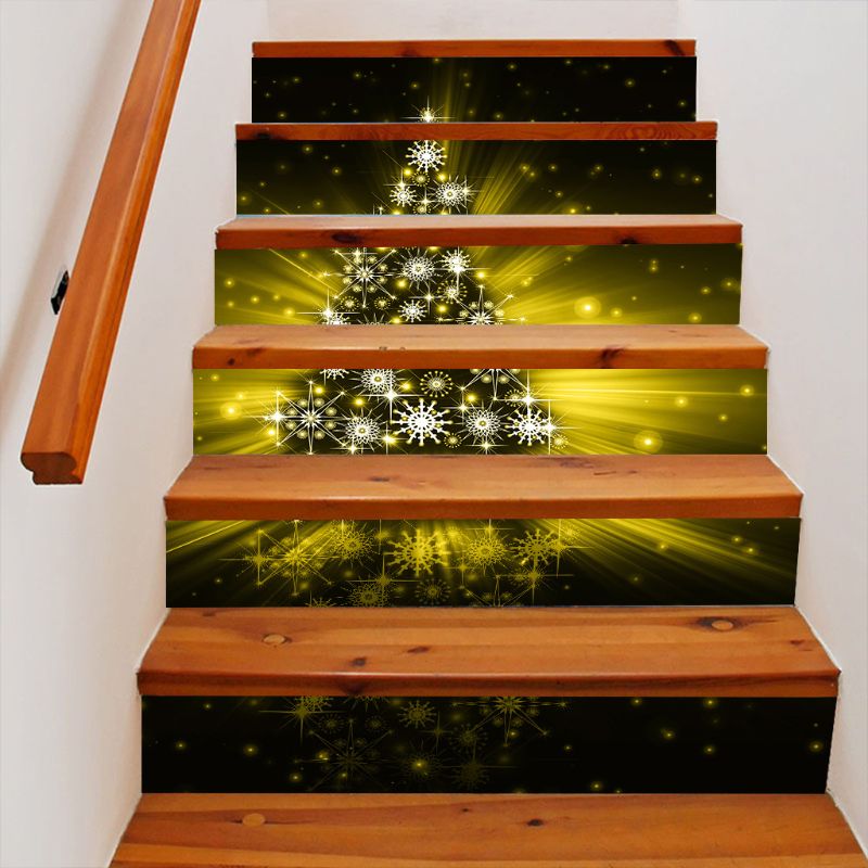 One Wall Stickers Christmas Tree Stair Stickers 3D Waterproof DIY Wall Stickers 634E