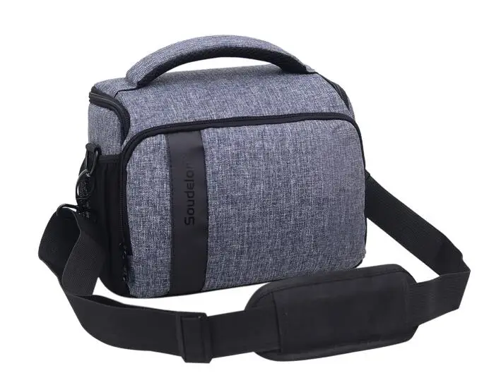Camera Bag Purse Small Messenger Shoulder Bag for Mirrorless DSLR Camera Waterproof Canvas Compact Photography Case: GRAY