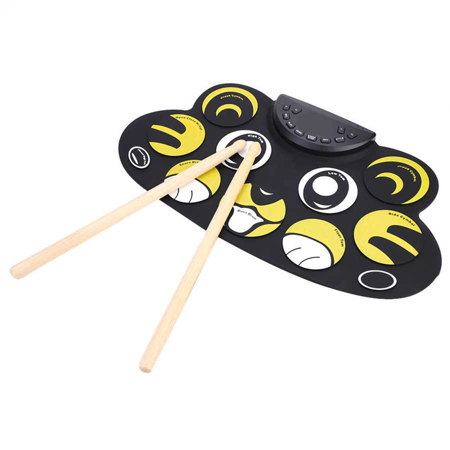 Draagbare Roll-Up Elektronische Pad Kit Met Pedalen Sticks Accessoire Set