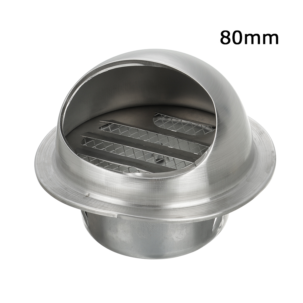 70/80/100/120/150Mm Roestvrijstalen Buitenmuur Ventilatieopeningen Waterdichte Dop Ducting Ventilatie Rooster Ontluchtingsafdekking: WHITE