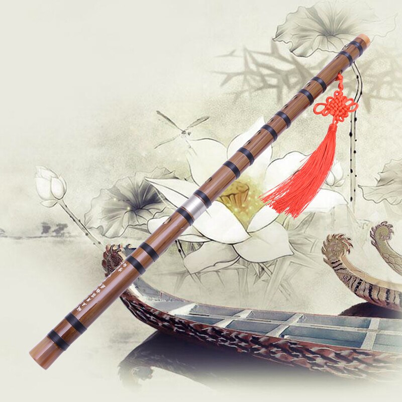 Instrumento musical chinês artesanal tradicional flauta plugável de bambu/dizi em g