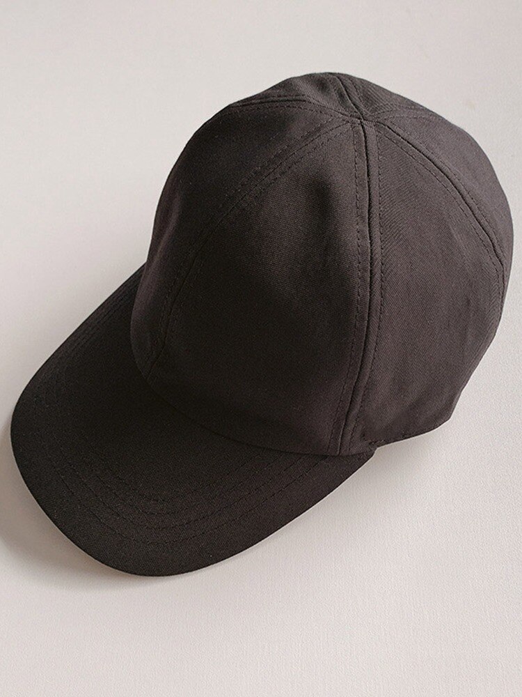 Vrouwen Hoeden Eenvoudige Baseball Cap Katoen Gemengd Pure Kleur Casual Mode Hoed 4 Kleuren Beschikbaar: Black