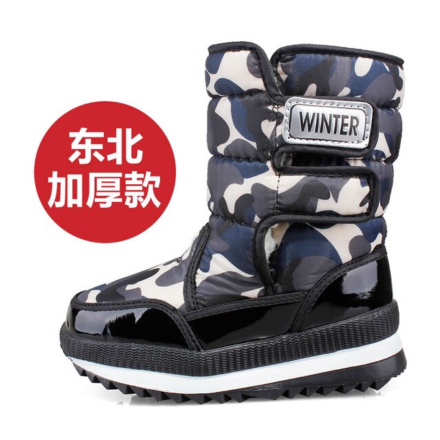 Jongens Laarzen Kinderen Snowboots Voor Jongens Sneakers Winter Kids Snowboots Sport Lederen Kinderschoenen Meisjes: GRAY / 31