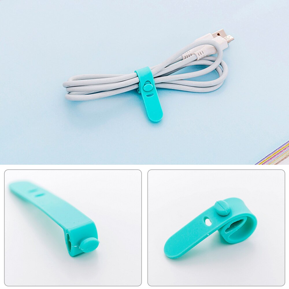 4PCS/lot Cable Winder Silicone Cable Organizer Wire Wrapped Cord Line Winder for Wired Headphones Earphones Cable Organizer Ties