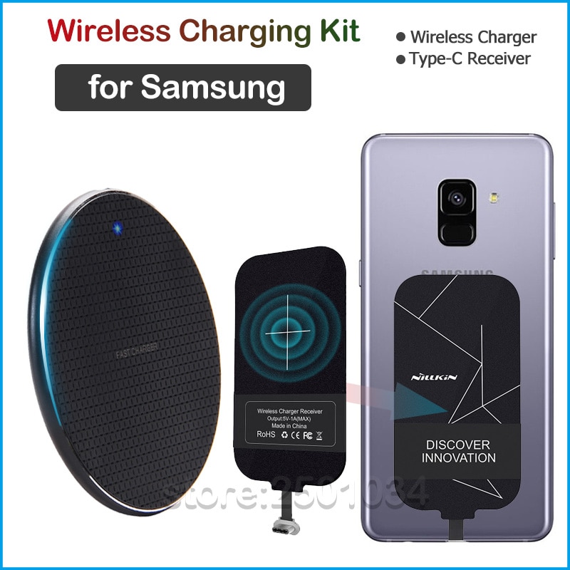 Qi Wireless Charging for Samsung Galaxy A3 A5 A7 A8 A9 A8+ A6s A8 Star C7 C9 Pro Wireless Charger+USBC Receiver – Grandado