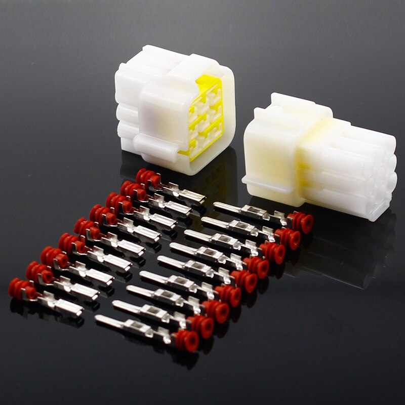 1 Juego de conector de cable impermeable, 2/3/4/6/8/9/16 pines, sellado automotriz para carretera, aparato eléctrico, conexión para camión automotriz: Castaño