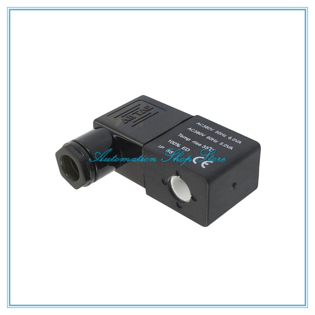 Pneumatisk luft magnetventil spole svart  dc12v dc24v ac36v ac110v ac220v ac380v