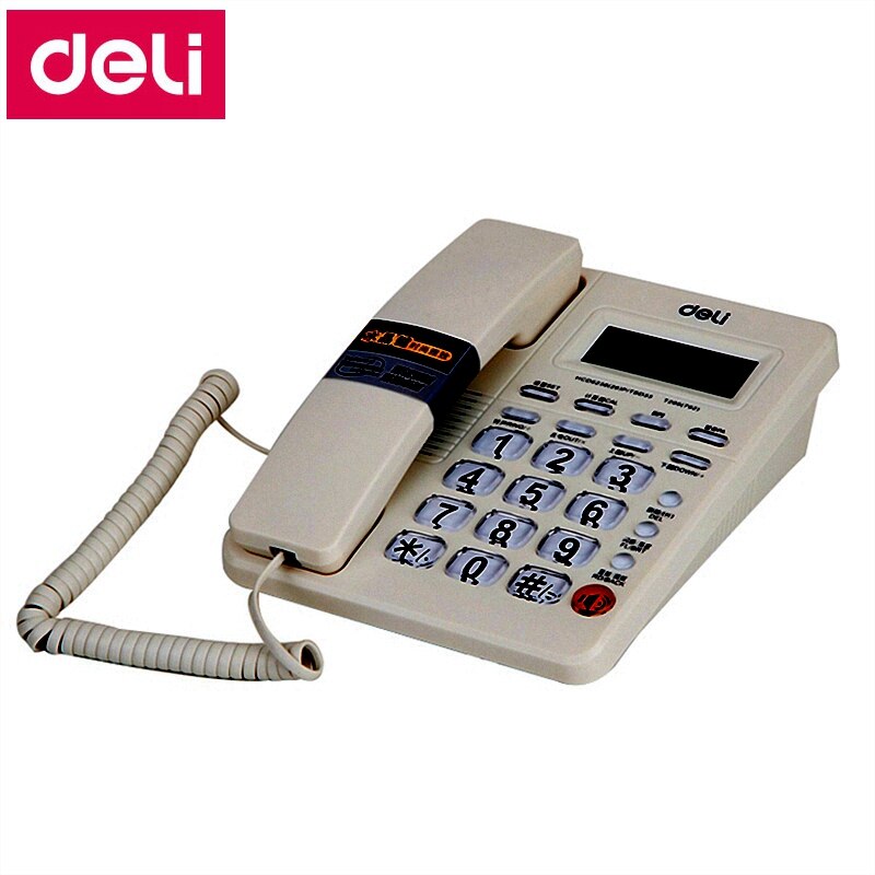Deli 792- zits telefoonset met snoer, 3.0 " tft-scherm, kantoortelefoonset voor huishoudelijk gebruik
