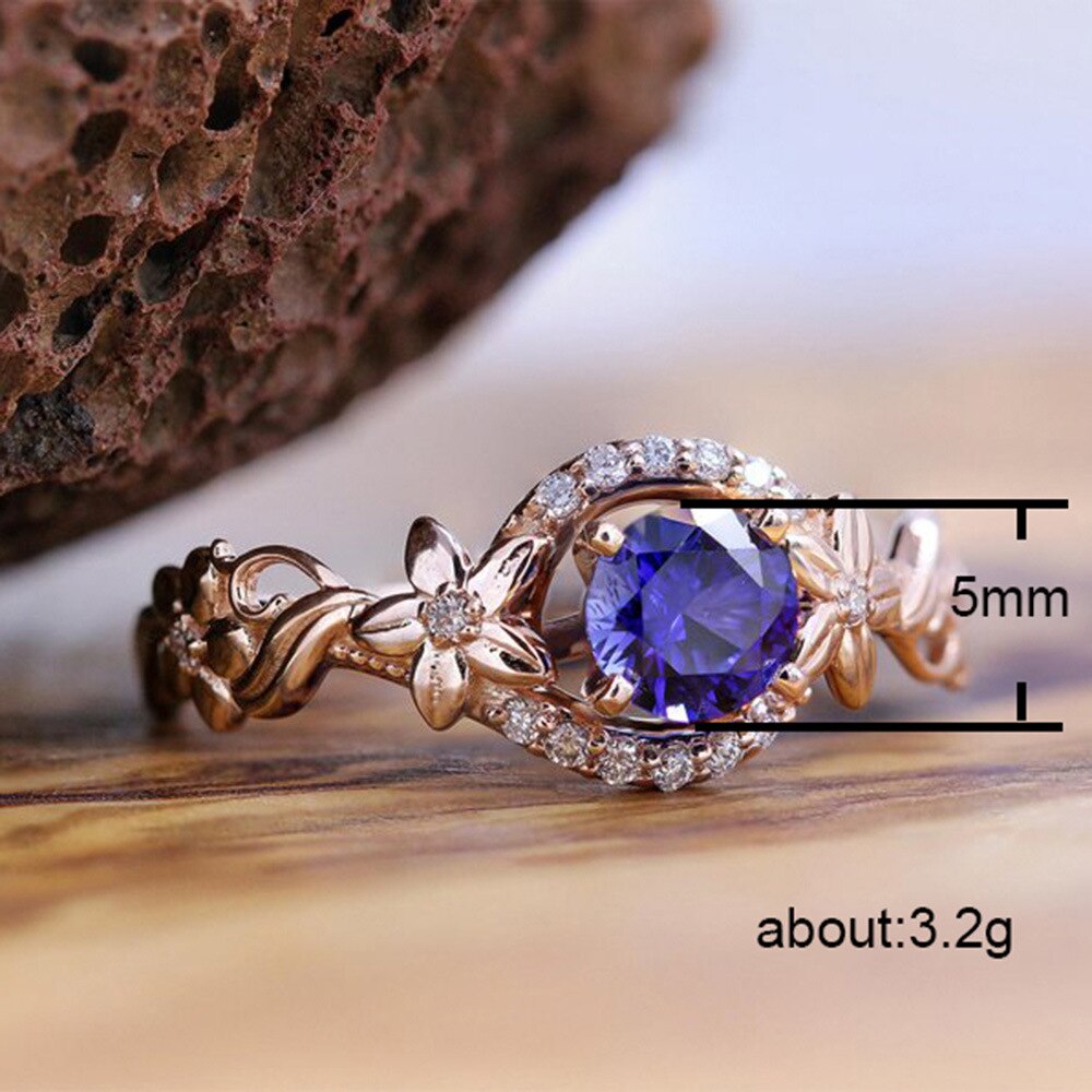 Huitan Romantic Plant Engagement Ring Korean Stylish Cute Little Cherry Flower Rings Factory Lots&amp;Bulk Women Gadget