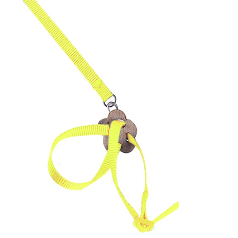 Pet Parrot Traction Strap Pet Anti-bite Training Rope Outdoor Rope Pet Leash Adjustable Bird Harness For Hamster, Lizard: YELLOW