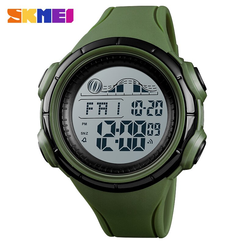 Skmei Sport Outdoor Horloge Mannen Wekker Countdown Heren Horloges Waterdichte Digitale Mannelijke Horloges Relogio Masculino 1379: Green