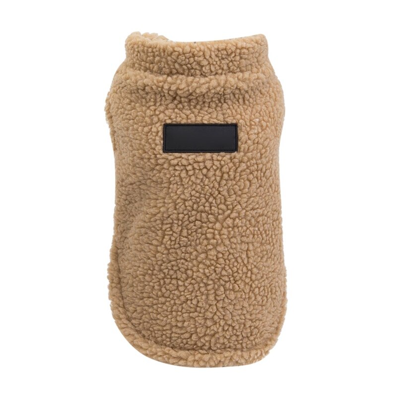 Warme mopshondkleding, kasjmier topjes, herfst-winter hondendonskostuum, puppy-outfit, topjes, maat s-xxl: Khaki / S