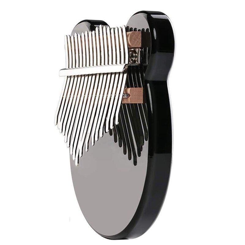 17 teclas Kalimba cristal pulgar Piano acrílico instrumento Musical portátil para niños adultos principiantes (negro)