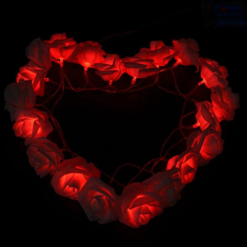 3m LED Rose Schnur Lichter Licht Dekoration für Valentinstag Hochzeit Mädchen Herz Zimmer Garten Nachtlicht Glühwürmchen lichter Dekor: rot Rose / 1.5m 10 leds