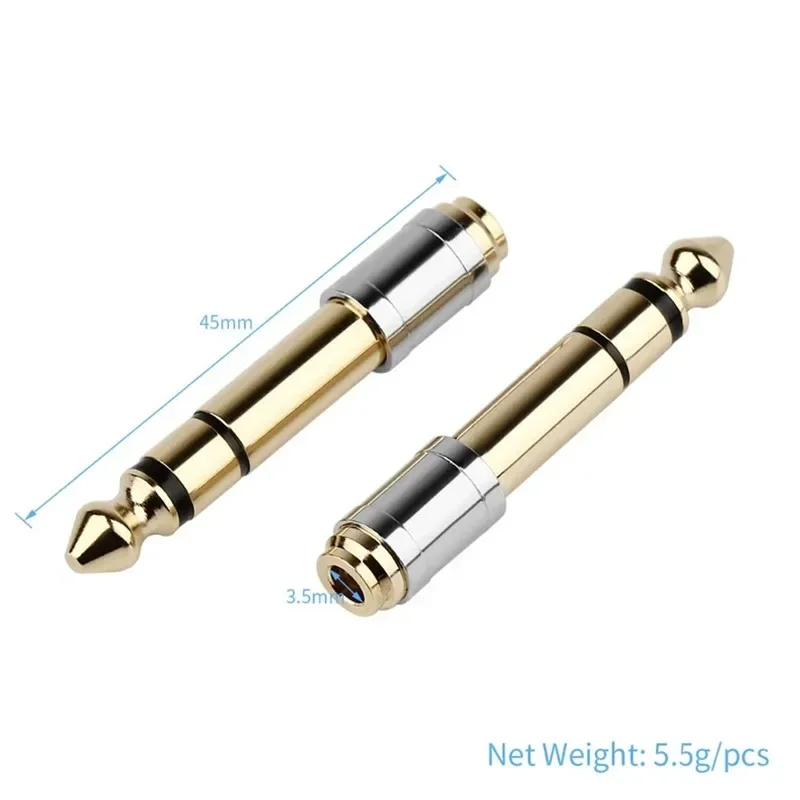 Adaptador de Audio Jack 3,5 a 6,35, convertidores de 6,5mm a 3,5mm, conector macho hembra, enchufe para auriculares, electrónica de consumo de 6,3mm