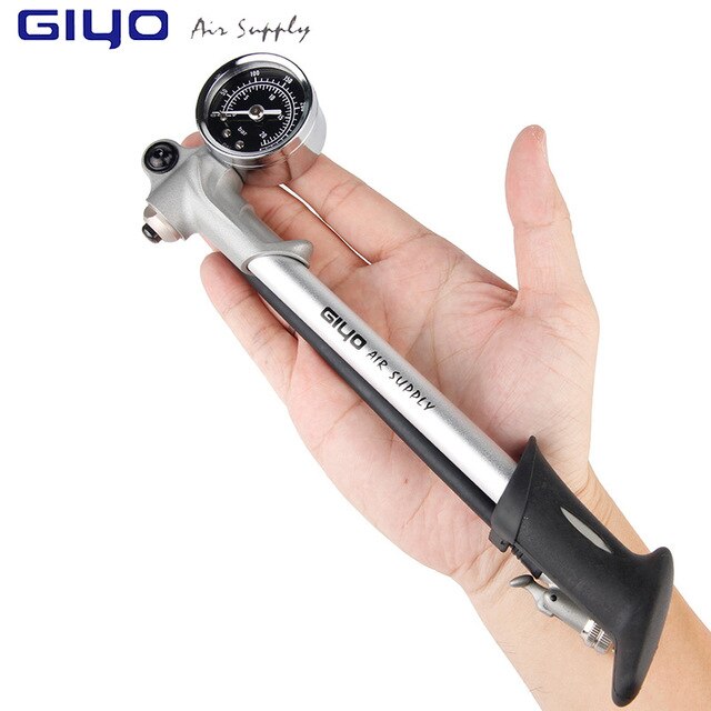 Giyo 300 Psi Fietspomp Met Gauge Hoge Druk Hand Mini Pomp Slang Air Inflator Schrader Shock Vork Tire Bike pomp