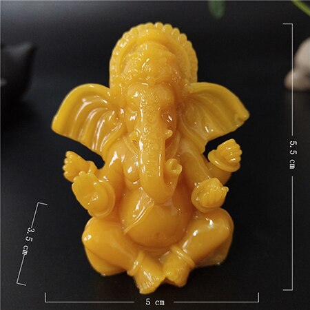 Lord ganesha statue buddha elefant gud skulptur ganesh figurer menneskeskabte jade sten håndværk hjem haven blomsterpotte dekoration: Orange
