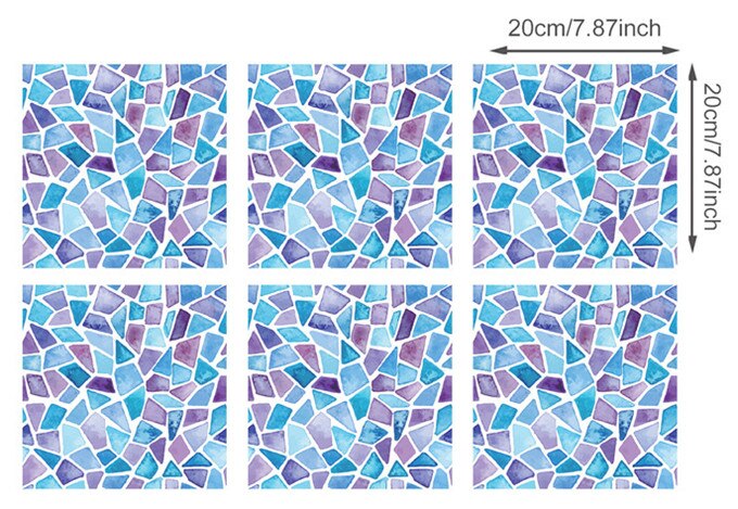 JQDZX Tegelstickers, 3D Mozaïek Wandtegel Stickers Zelfklevende DIY
