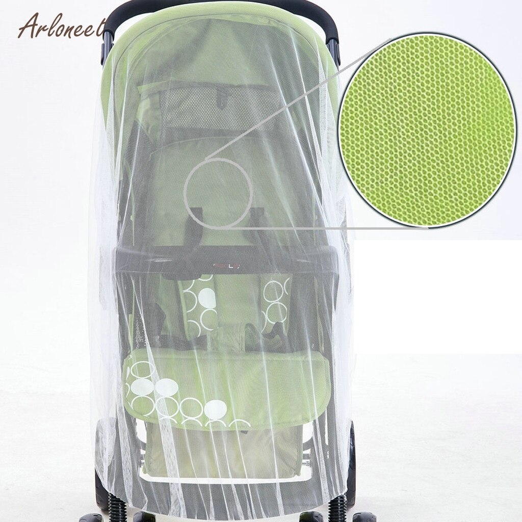 Gloednieuwe Pasgeboren Peuter Infant Kinderwagen Netting Wandelwagen Mosquito Insect Net Safe Mesh Buggy Wit