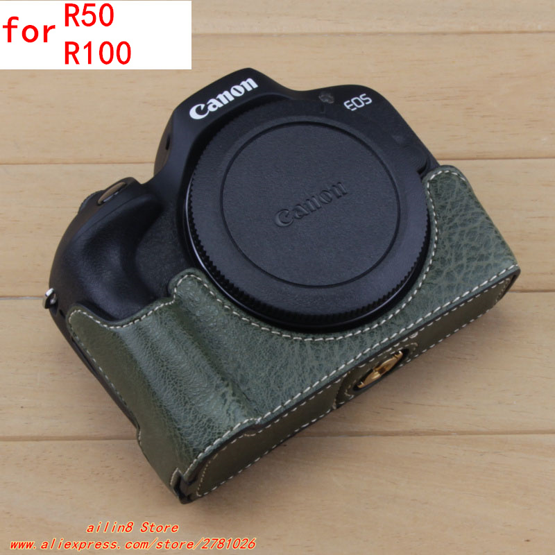 MUZIRI KINOKOO EOS R50 R100 Case, Retro PU Leather