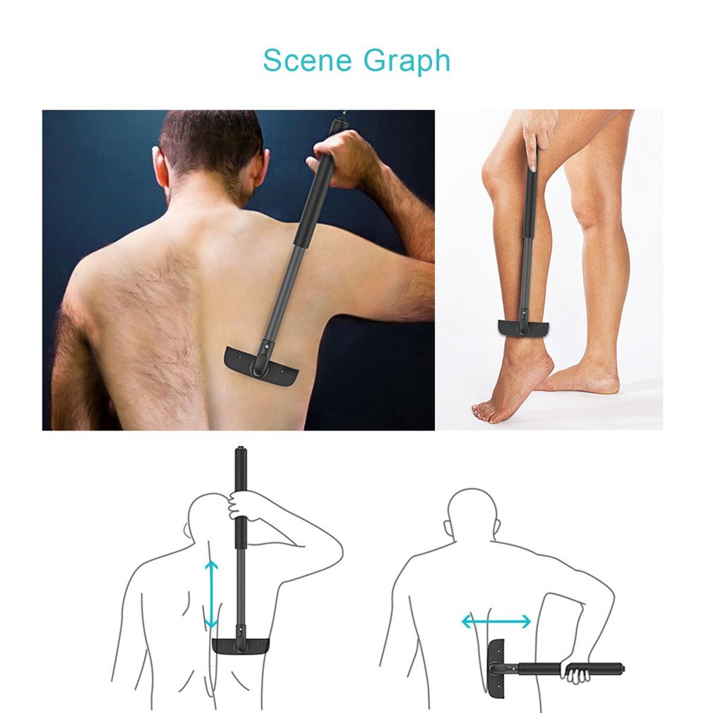 Adjustable Stretchable Back Safety Razors Men Women Back Hair Trimmer Back Razor Back Shaver