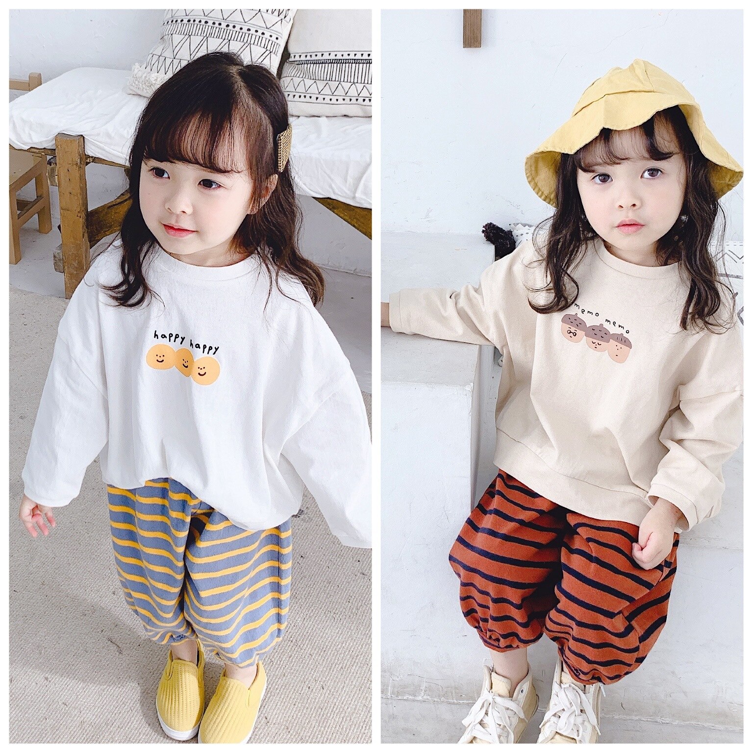 Lente kinderen oversized lange mouwen t-shirts babymeisjes cartoon losse casual tops kinderkleding