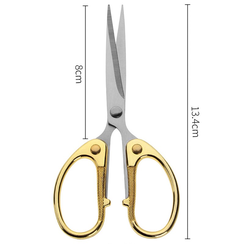 Household Scissors stainless steel School office scissors Dedicated Household Scissor Tool Kitchen Gold Scissors: JD061-8x13.4cm