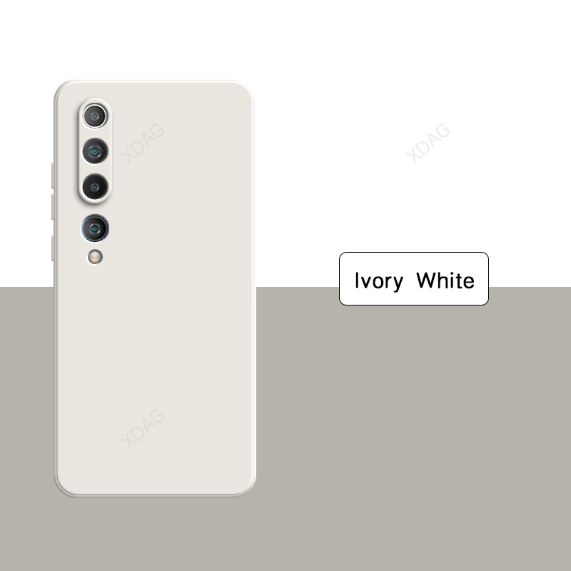 Husă de telefon originală de bază pentru xiaomi  mi 10 mi10 5g 6.67 ", silicon lichid simplu, pătrat, moale, carcasă spate de înaltă calitate: Portocale