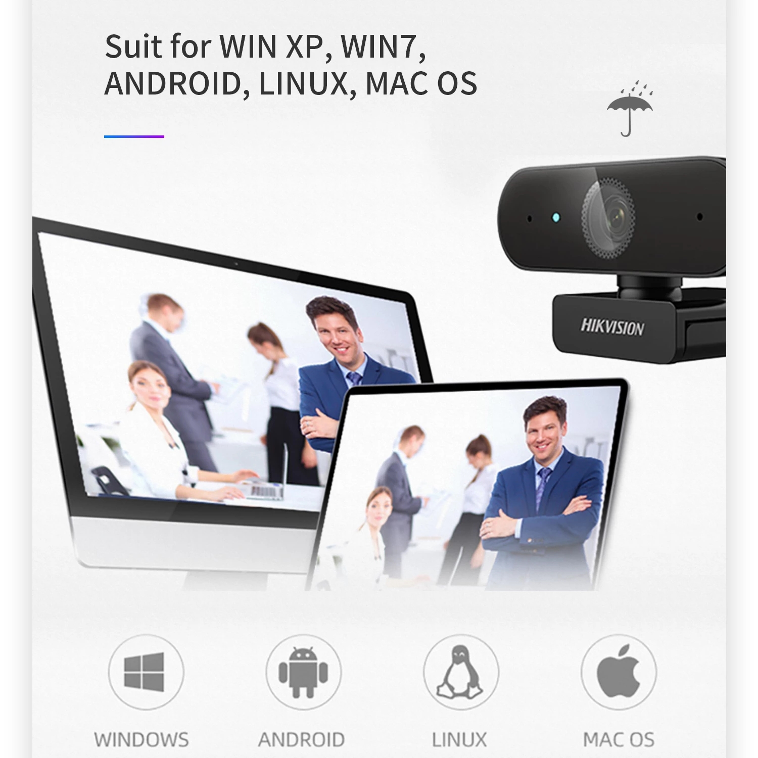 Hikvision 1080P 2K 4K Full Hd Webcam Ingebouwde-Microfoon Web Usb Camera Cam Voor pc Computer Laptop Desktop Live Video 100% Originele