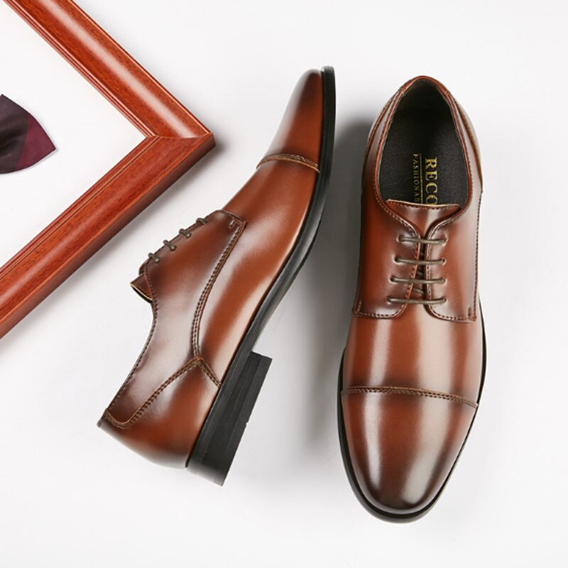 Men's business shoes formal dress men's shoes gentleman's shoes microfiber leather men's shoes wedding shoes men's work shoes
