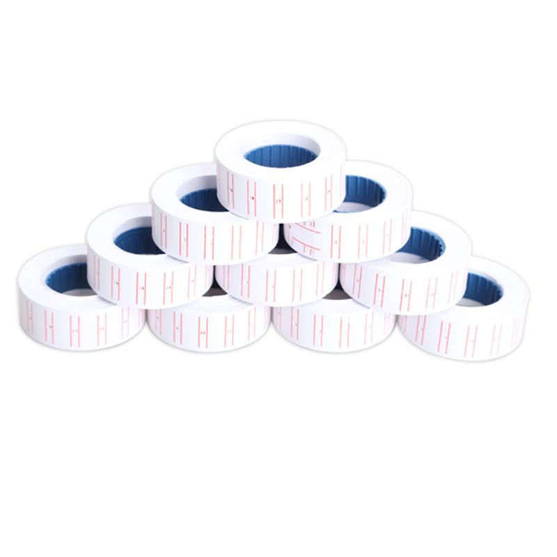 10 Roll Papier Tag Prijs Label Sticker Enkele Rij Voor MX-5500 Prijs Gun Labeller