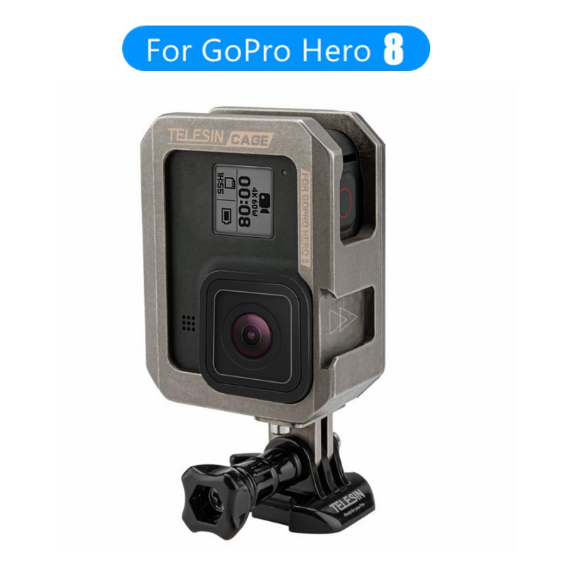 HERO8 Aluminium Kooi Horizontale Verticale multi-angle Schieten Case Beschermende Frame Voor GoPro Hero 8 Zwart Action Accessoire