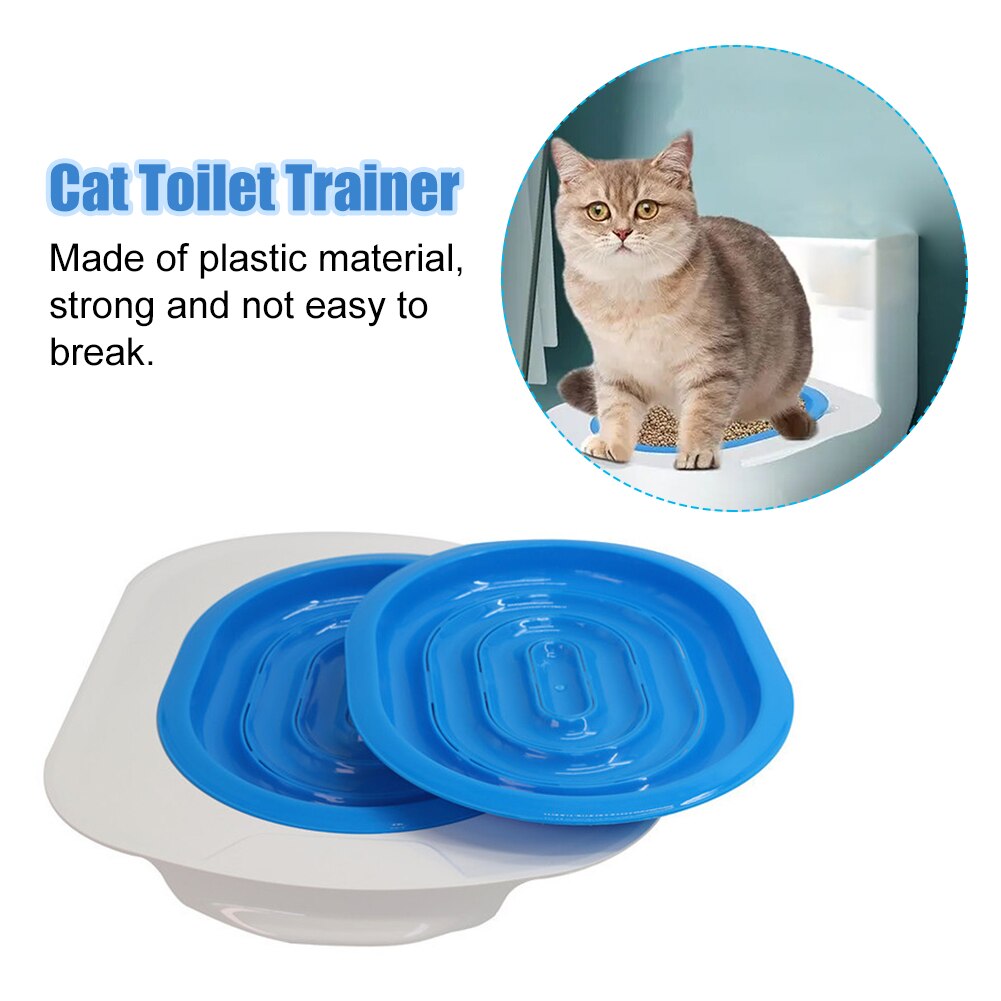 Convenient Clean Lightweight Pet Cat Toilet Training Kit Seat Litter Tray Urinal Plastic Step By Step Kitten Puppy