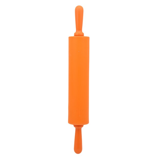 Rodillo de silicona antiadherente de grado alimenticio, herramientas de cocina para hornear Fondant, 30x4,2 cm: Orange