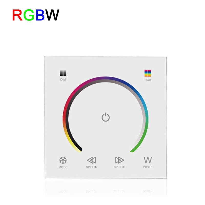 86 Touch Panel Switch DC12-24V Controller Light Dimmer Switch single color/CT/RGB/RGBW LED Strip Tempered Glass Wall Switch: JM-TOUCH-MB08