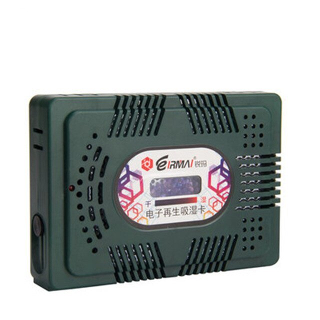 Electronic Regeneration Hygroscopic Card Agent Drying Electronic Dehumidifier Humidity Moisture Absorb Box For DSLR SLR Camera: Grey