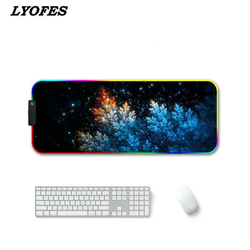 RGB Gaming Mouse Pad Large XXL Rubber Mat RGB Colorful LED Lighting Gaming Mouse Pad for PC Computer