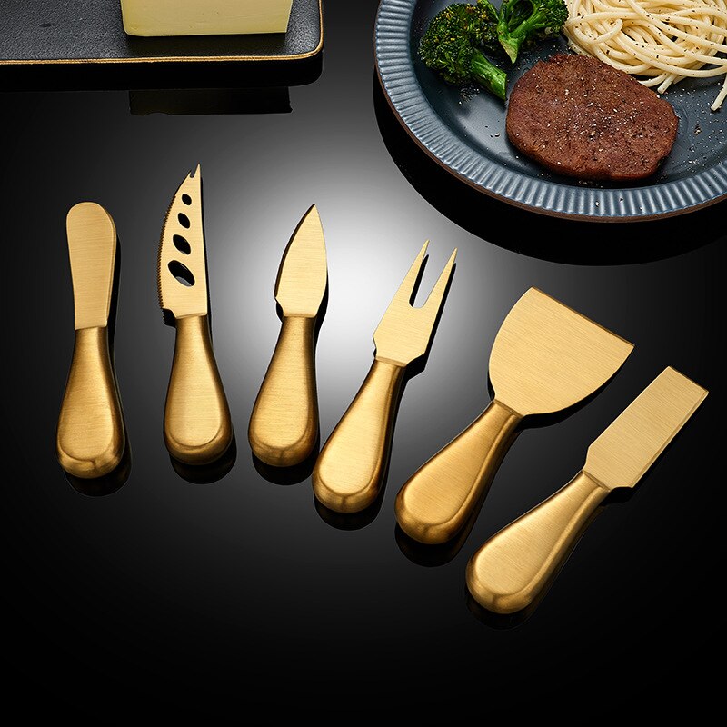 Couteau coupe-beurre en acier inoxydable, ensemble de couverts à poignée creuse, couteau de cuisine, râpe créative, spatule, outils de cuisson