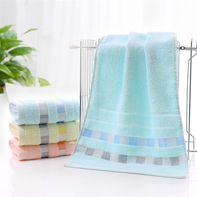 Baumwolle Handtuch Einfarbig Große Dicke Bad Handtuch Bad Hand Gesicht Dusche Handtücher Home Hotel Für Erwachsene: Blau