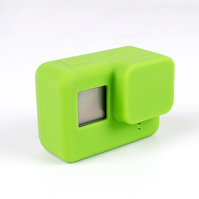 PATCHSKY Siliconen Case voor Gopro Hero 7 6 5 ) zwart Action Camera Body Case + Beschermende Lens Cap voor Go pro gopro5 gopro7: Green