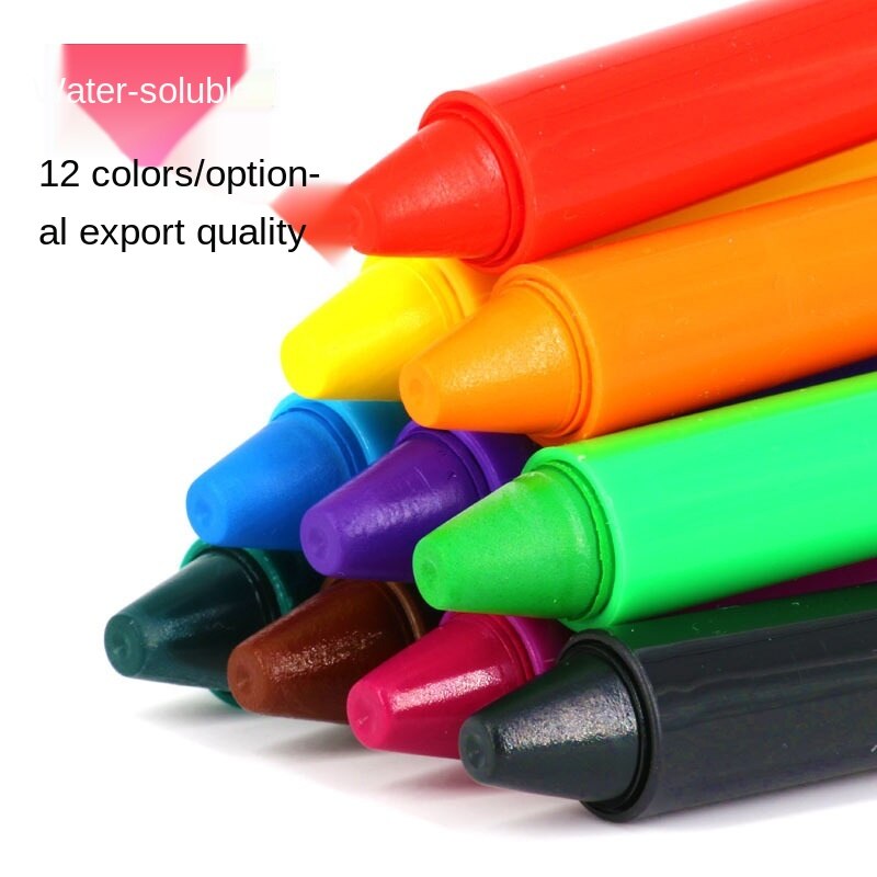 Washable Magic Marker Pen Oil Painting Stick Rotating Crayon Water-soluble Kindergarten Graphic Art Material