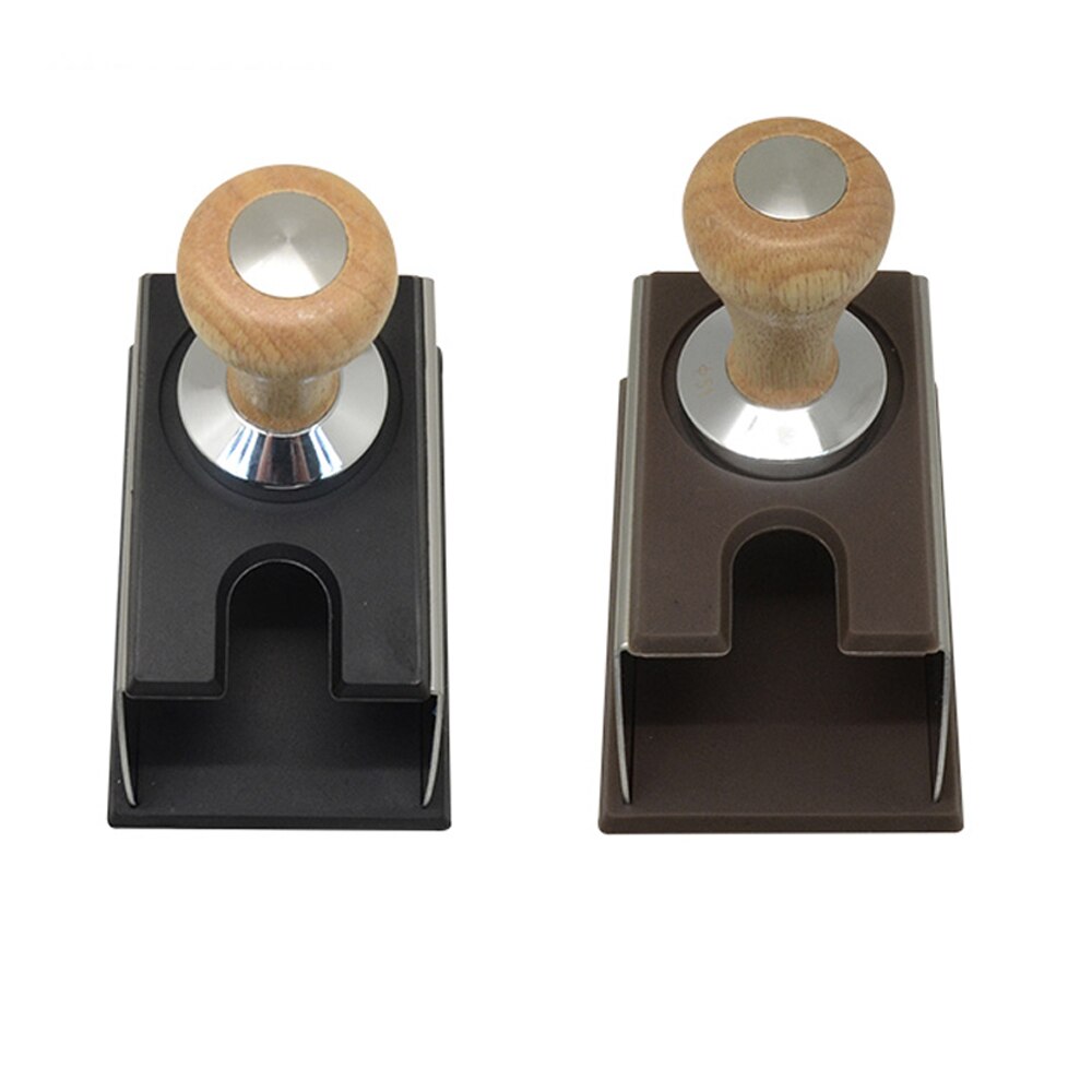 Rustfritt stål silikon espresso kaffe tukle stativ barista verktøy tamping holder stativ hylle kaffemaskin verktøy