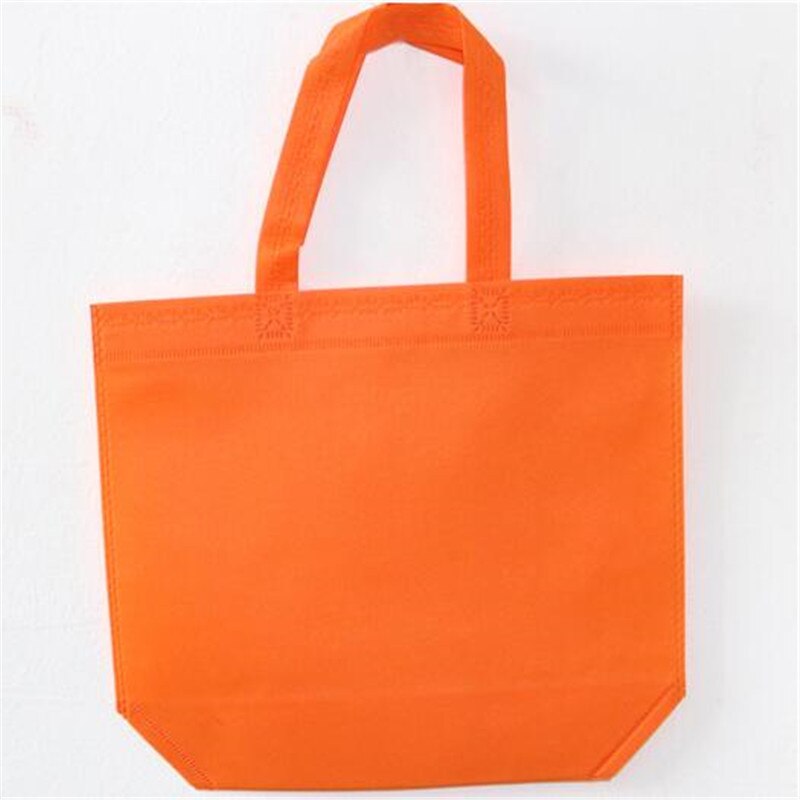 Bolsa de compra reutilizable plegable Eco grande Unisex de tela no bandolera tejido para mujer: Naranja