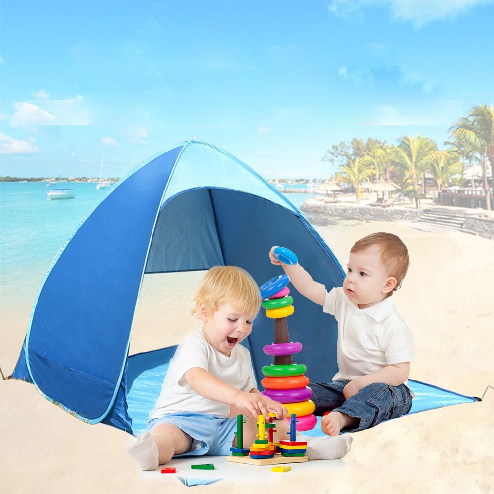 Automatische Pop-Up Outdoor Zon Onderdak Strand Tent Uv-bescherming Zonnescherm Camping Reizen Zonnescherm Regendicht Kampeeruitrusting