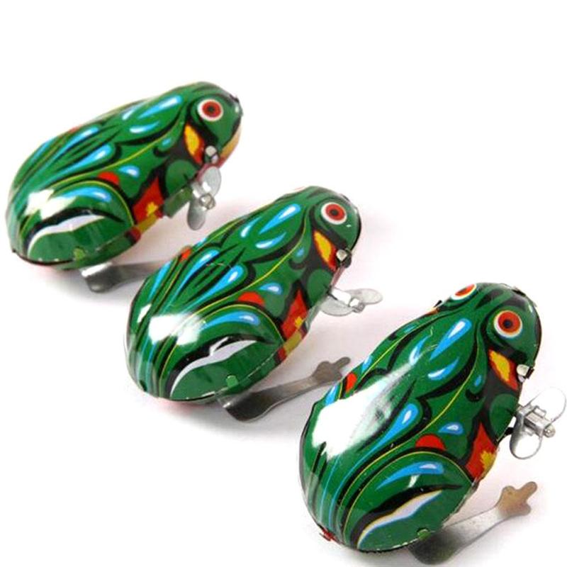 Nostalgische alte spielzeug zinn frosch Baby haar streifen spielzeug auf der kette spielzeug Stall freundlicher