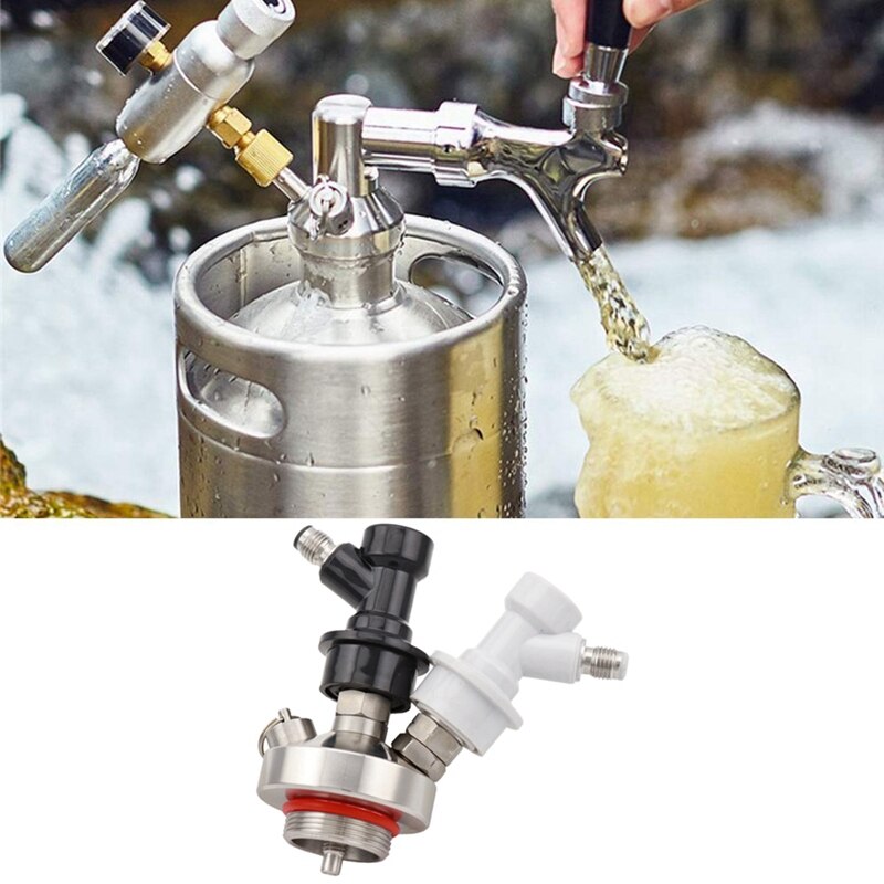 Mini barril dispensador de barril de acero inoxidable 304, lanza con bloqueo de bola y manguera de 50cm para elaboración de cerveza casera de 2L/3,6l/5L/10L